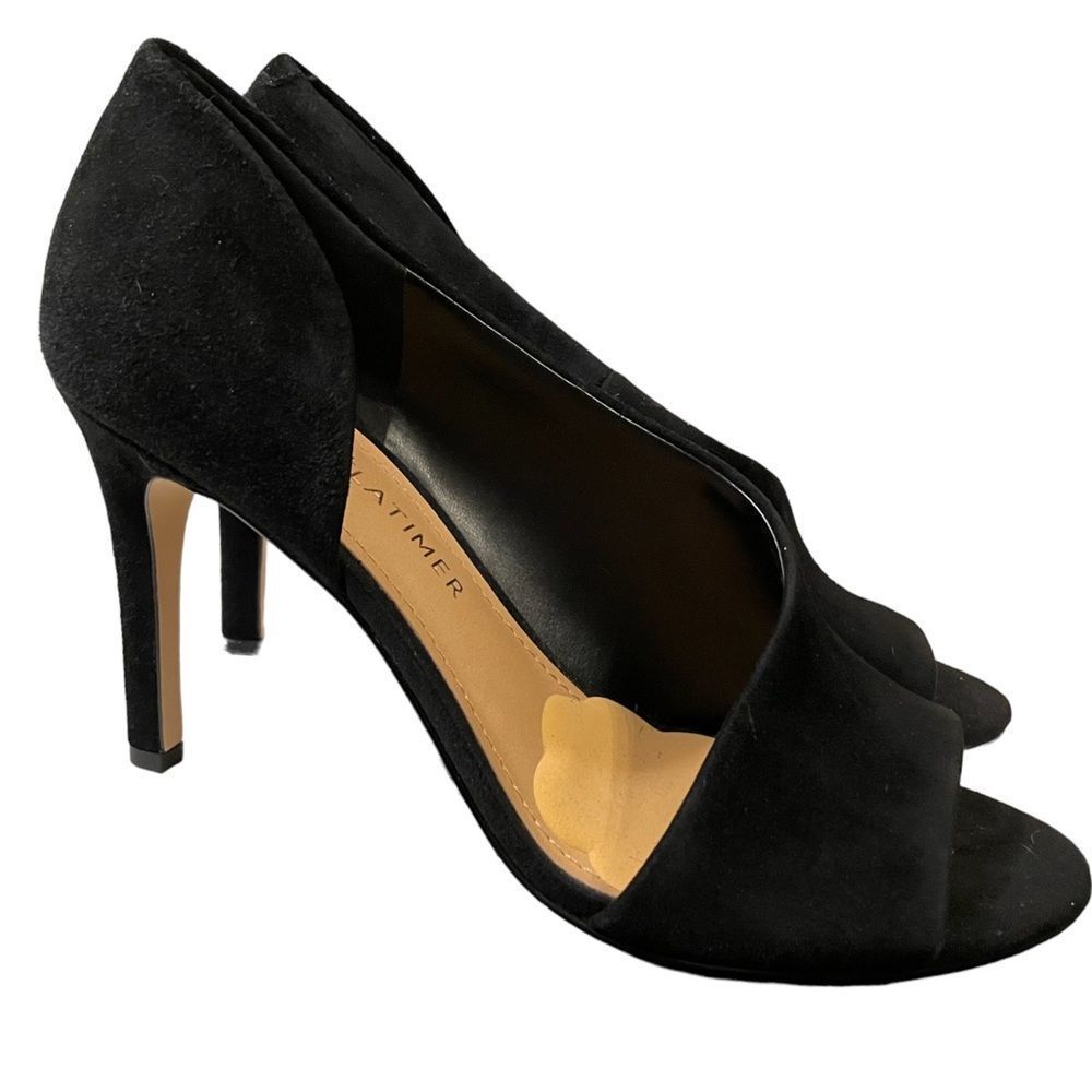 Gibson Latimer Violette Black Suede D’Orsay Heels